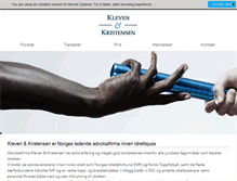 Tablet Screenshot of kleven-kristensen.no